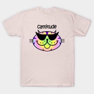 Cattitude 2 - Rainbow Stripe T-Shirt